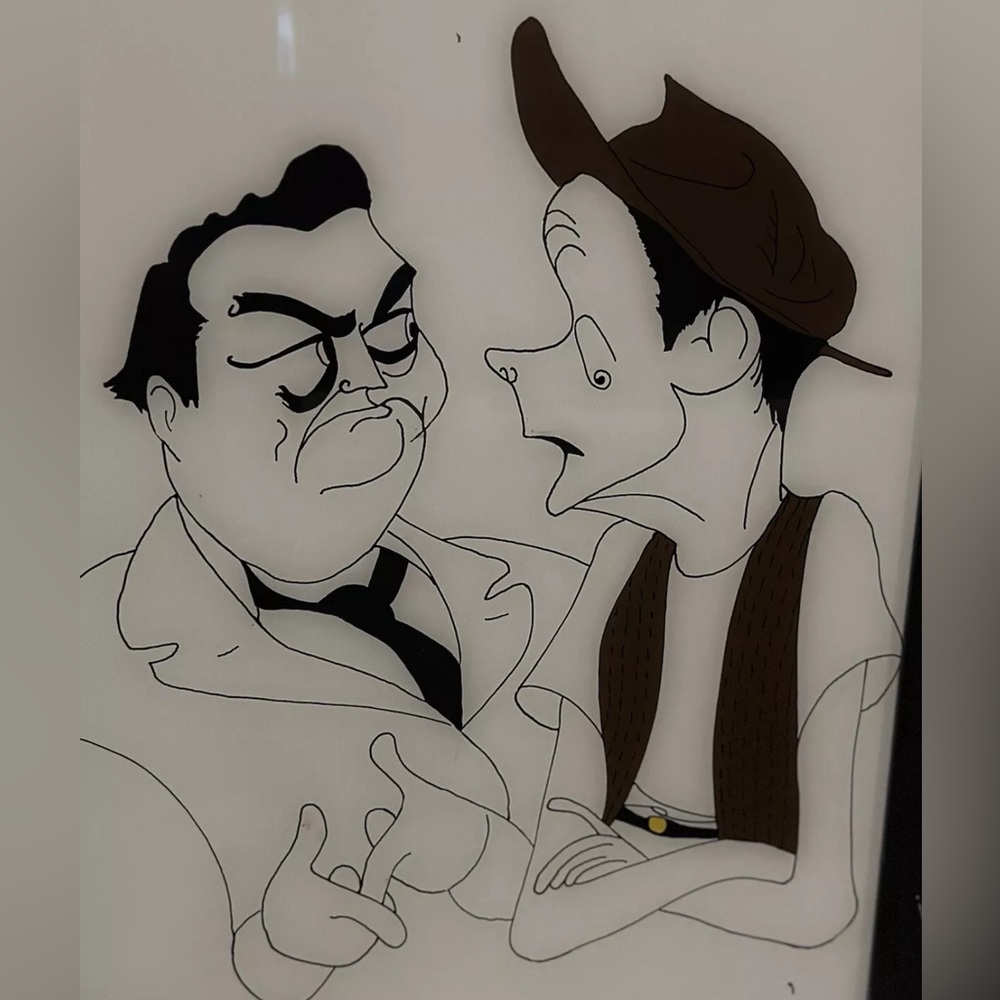 Honeymooners Jackie Gleason & Art Carney 2009 Replica Painting - Picture 2 of 4